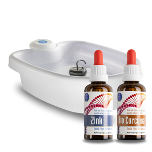 Stoffwechsel - Elektrolyse Turbo Set (Elektrolyse Fußbad - Bio Curcuma - Zink)