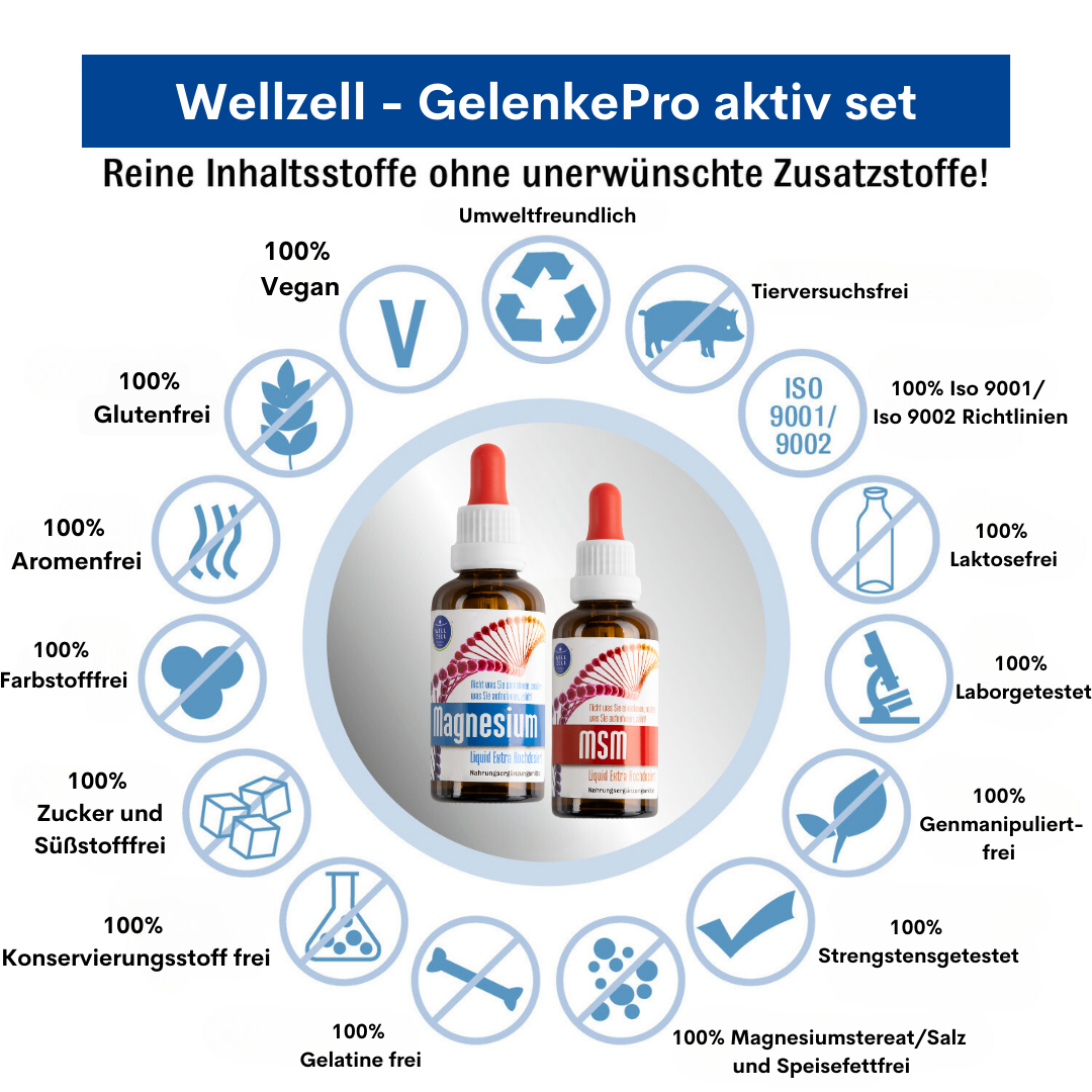 GelenkPro Aktiv Set - (Magnesium & MSM +  Vitamin D3 K2 GRATIS dazu)